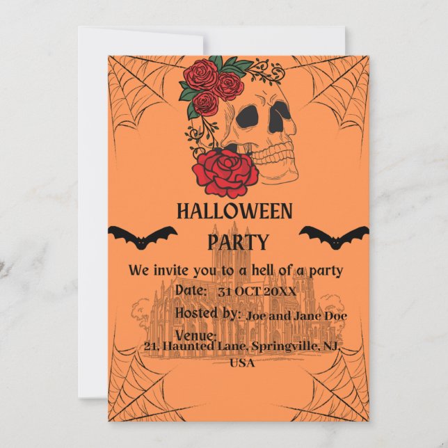 Spooky Halloween Invitation Card (Front)