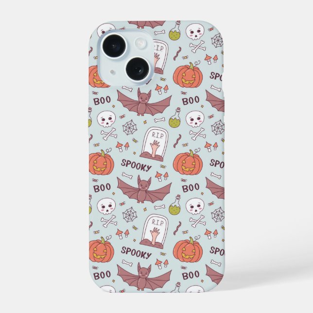 Spooky Halloween iPhone 15 Case (Back)