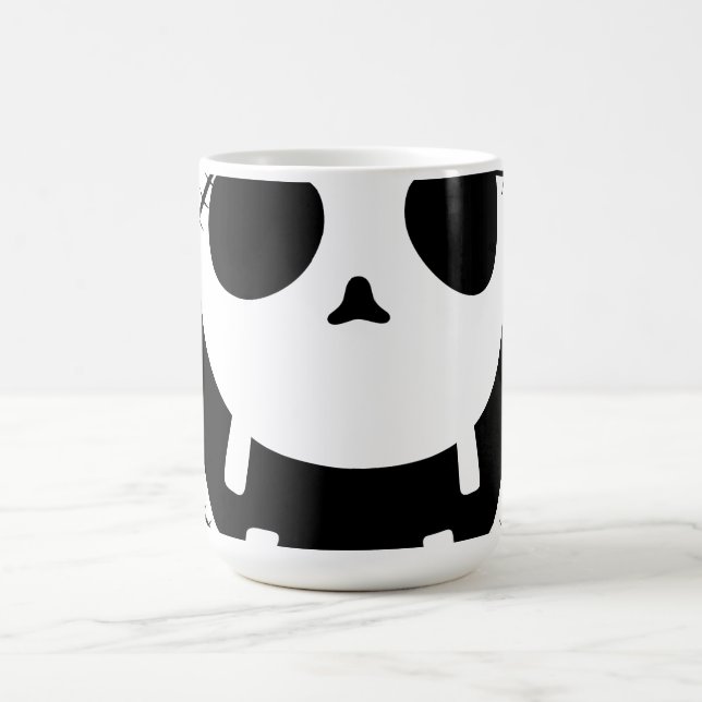 Spooky Halloween jack-o-lantern pumpkin face Coffee Mug (Center)