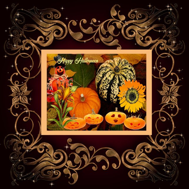 Spooky Halloween Jack O Lanterns  (Jack O Lantern Poster)