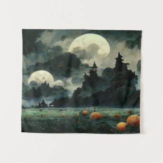 Spooky Halloween Landscapes Tapestry