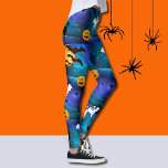 Spooky Halloween Leggings Bats Running Pants<br><div class="desc">Unique leggings hand placed images not just a repeat. Spooky Halloween</div>