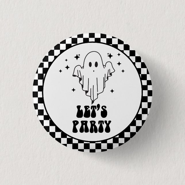 Spooky Halloween Let's party  1 Inch Round Button (Front)