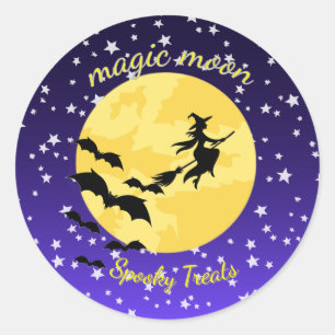 Spooky Halloween Magic Moon Sticker