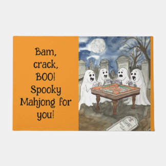spooky halloween Mah Jong Doormat