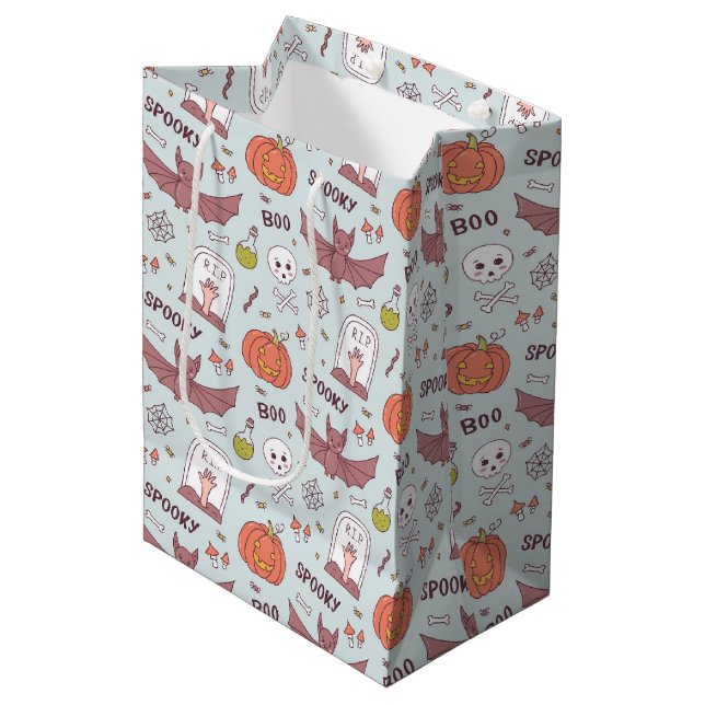 Spooky Halloween Medium Gift Bag (Front Angled)