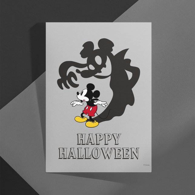 Spooky Halloween Mickey Mouse Postcard (Mickey Halloween Postcard)