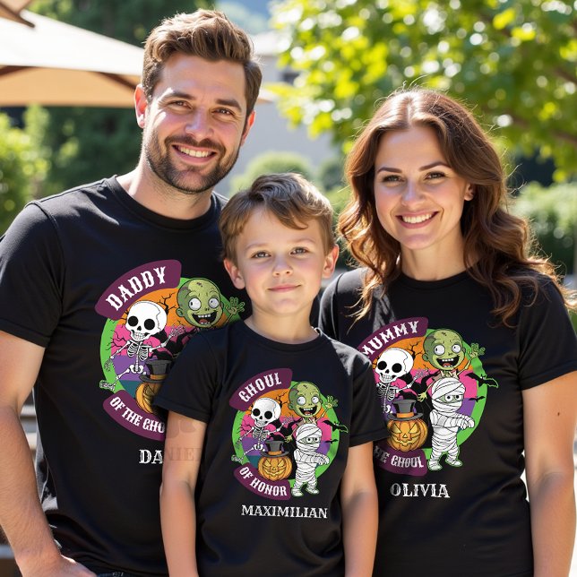Spooky Halloween Monster Dad of the Birthday Kid T-Shirt (Creator Uploaded)