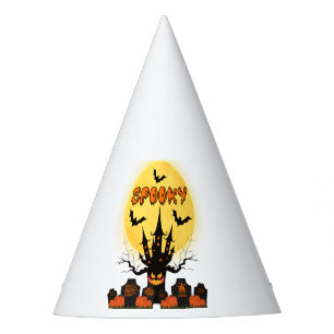 Spooky Halloween Moon Party Hat