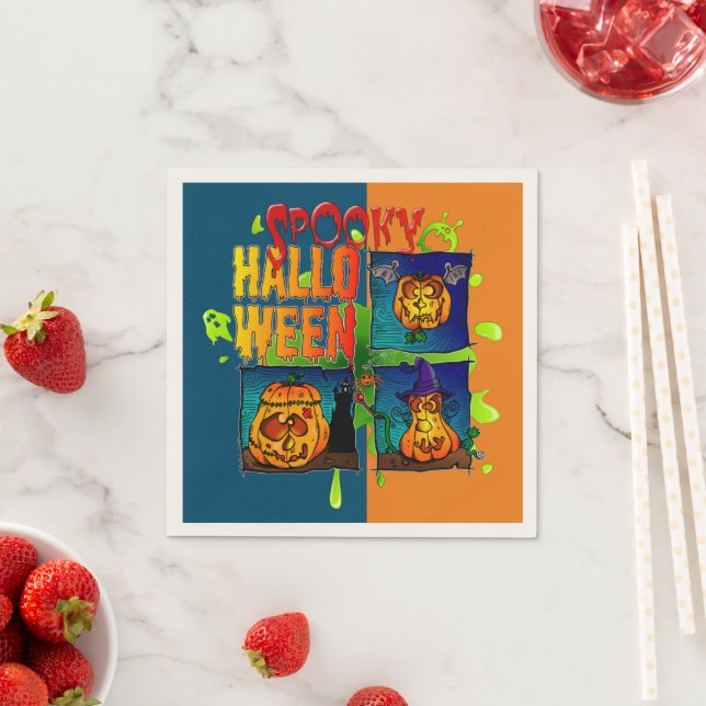 Spooky Halloween Napkin (Insitu)