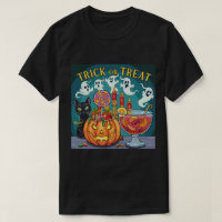 Spooky Halloween Night Creepy Tree and Pumpkin Gra