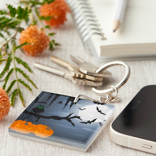 Spooky Halloween Night Scene  Keychain (Creator Uploaded)