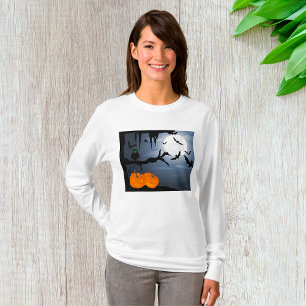 Spooky Halloween Night Scene T-Shirt