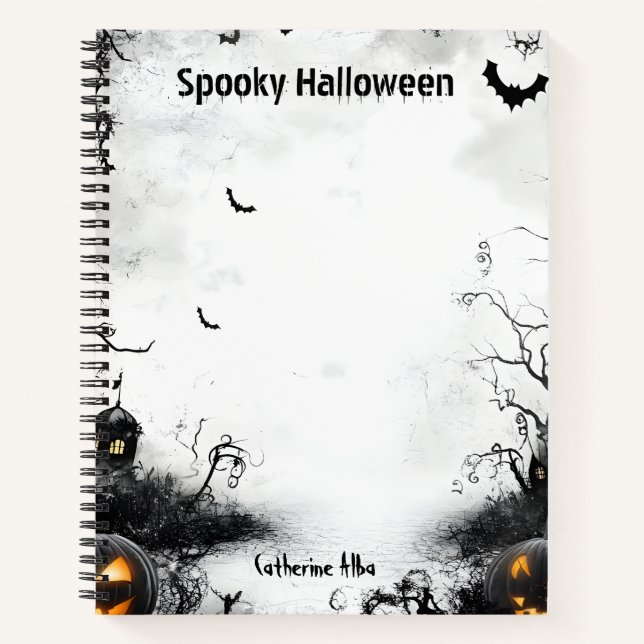 Spooky Halloween  Notebook (Front)