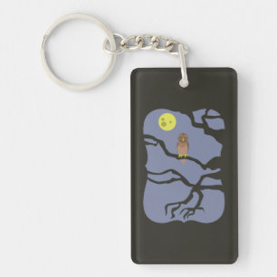 Spooky Halloween Owl Keychain