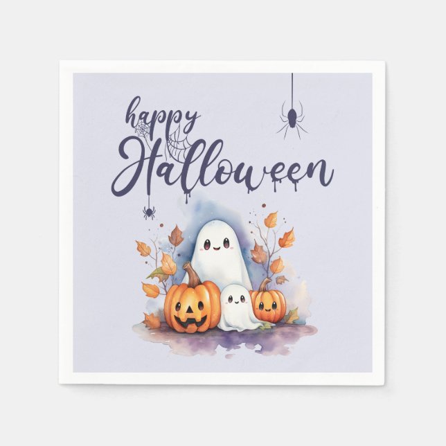Spooky Halloween Paper Napkins (Front)