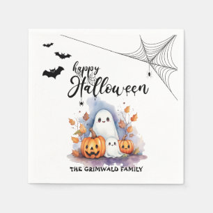 Spooky Halloween Paper Napkins Customizable