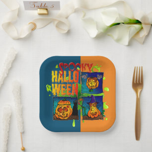 Spooky Halloween Paper Plate