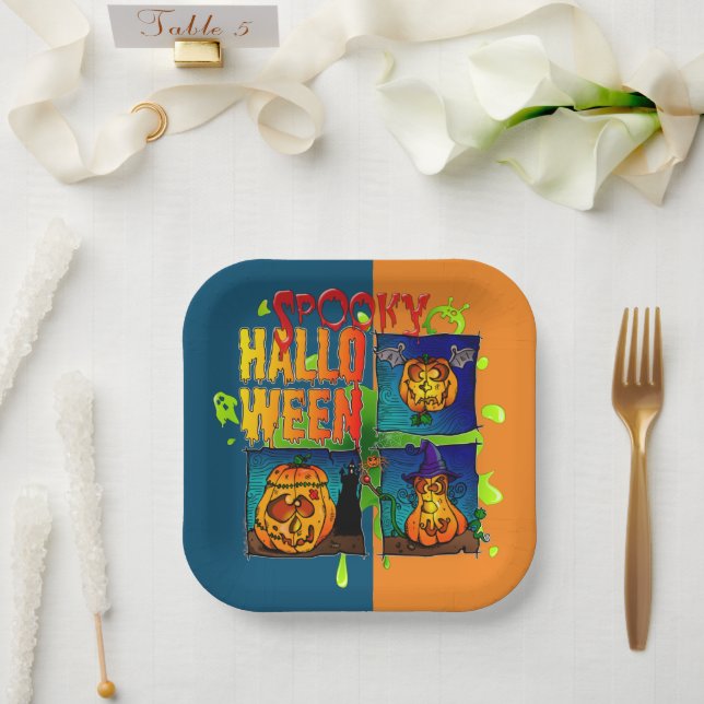 Spooky Halloween Paper Plate (Wedding)