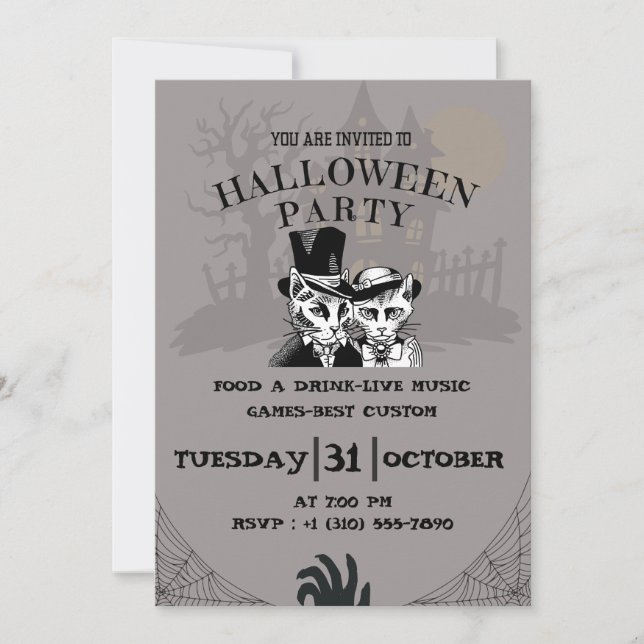 Spooky Halloween Party Invitation (Front)