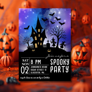 Spooky halloween party invitation