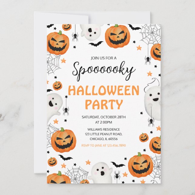 Spooky Halloween Party Invitation (Front)