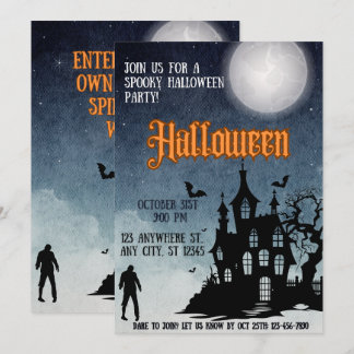 Spooky Halloween Party Invitation Card