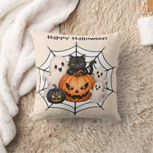 Spooky Halloween Party Throw Pillow