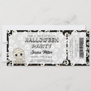 Spooky Halloween Party Ticket Invitation