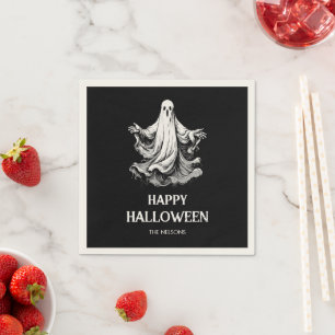 Spooky Halloween Party Treat with ghost Napkin
