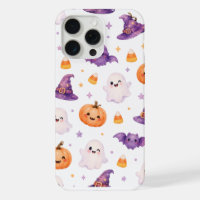 Spooky Halloween Pastel Ghost Pattern iPhone 15