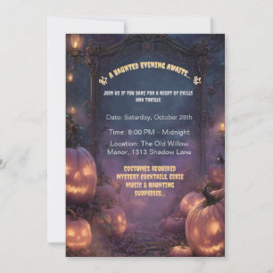 Spooky Halloween Path with Jack-o'-Lanterns Invitation