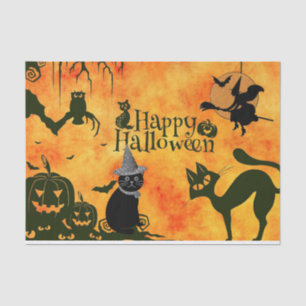Spooky Halloween Pattern Decoupage Tissue Paper
