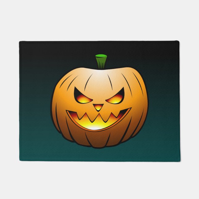 Spooky Halloween Pumpkin Doormat (Front)