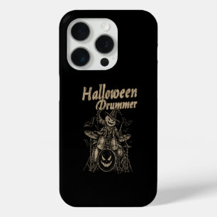 Spooky Halloween Pumpkin Drummer Gift iPhone 15 Pro Case