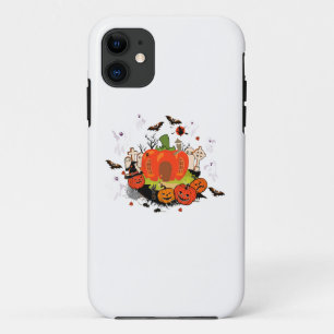Spooky Halloween Pumpkin Graveyard Scene iPhone 11 Case