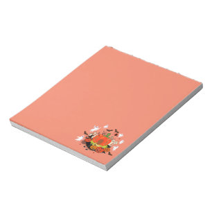 Spooky Halloween Pumpkin Graveyard Scene Notepad