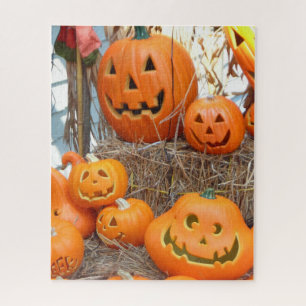 Spooky Halloween pumpkin jack o lantern fun Jigsaw Puzzle
