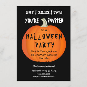 Spooky Halloween Pumpkin Party Invitation