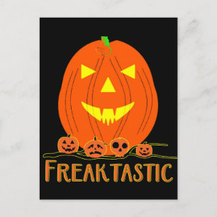 Spooky Halloween Pumpkin Postcard