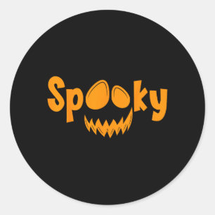 Spooky Halloween Pumpkin Spooky Pumpkin Classic Round Sticker