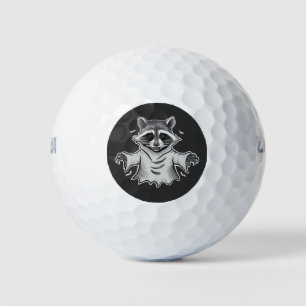 Spooky Halloween Raccoon Trash Panda Ghost  Golf Balls