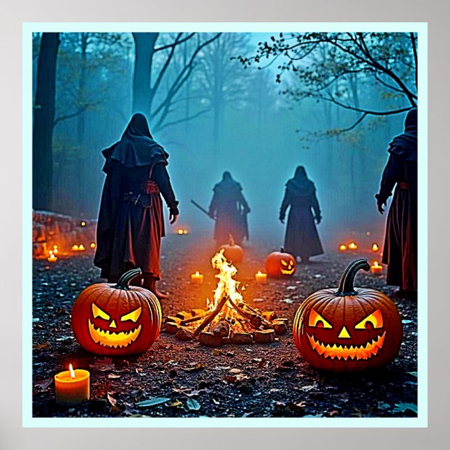 Spooky Halloween Ritual Design Poster (Front)
