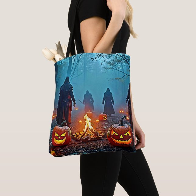 Spooky Halloween Ritual Design Tote Bag (Close Up)