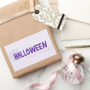 Spooky Halloween Script with Witch and Web Artwork Sticker
