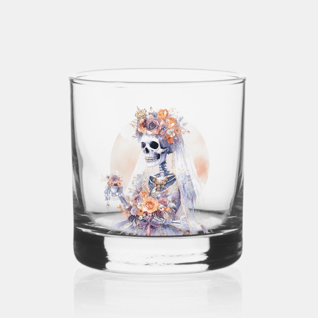 Spooky Halloween Skeleton Glass (Front)