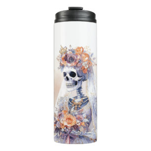 Spooky Halloween Skeleton Thermal Tumbler
