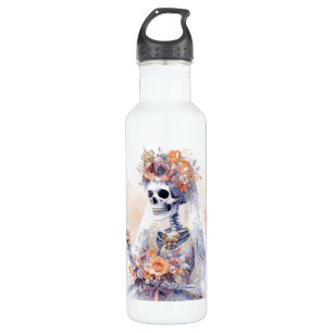 Spooky Halloween Skeleton Water Bottle