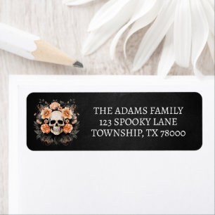 Spooky Halloween Skull Return Address