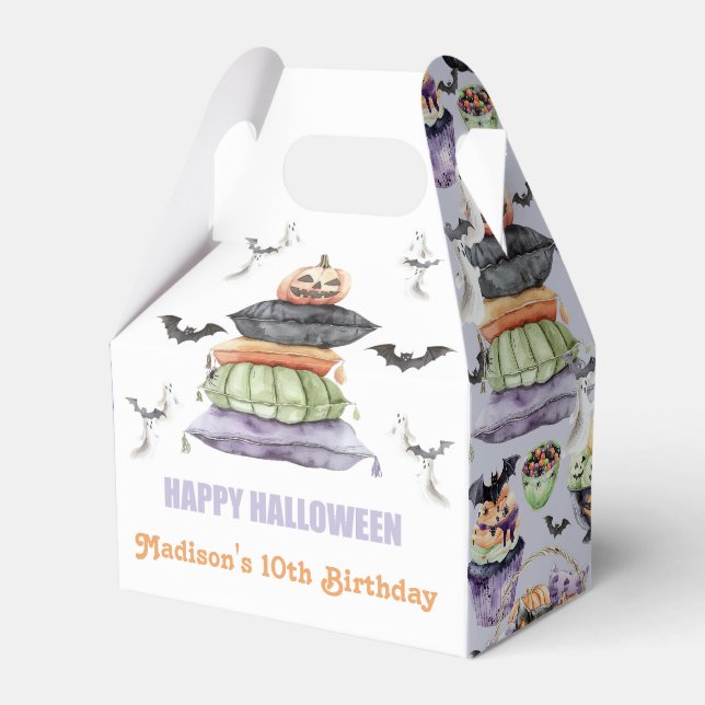 Spooky Halloween Sleepover Thank You Favor Box (Front Side)